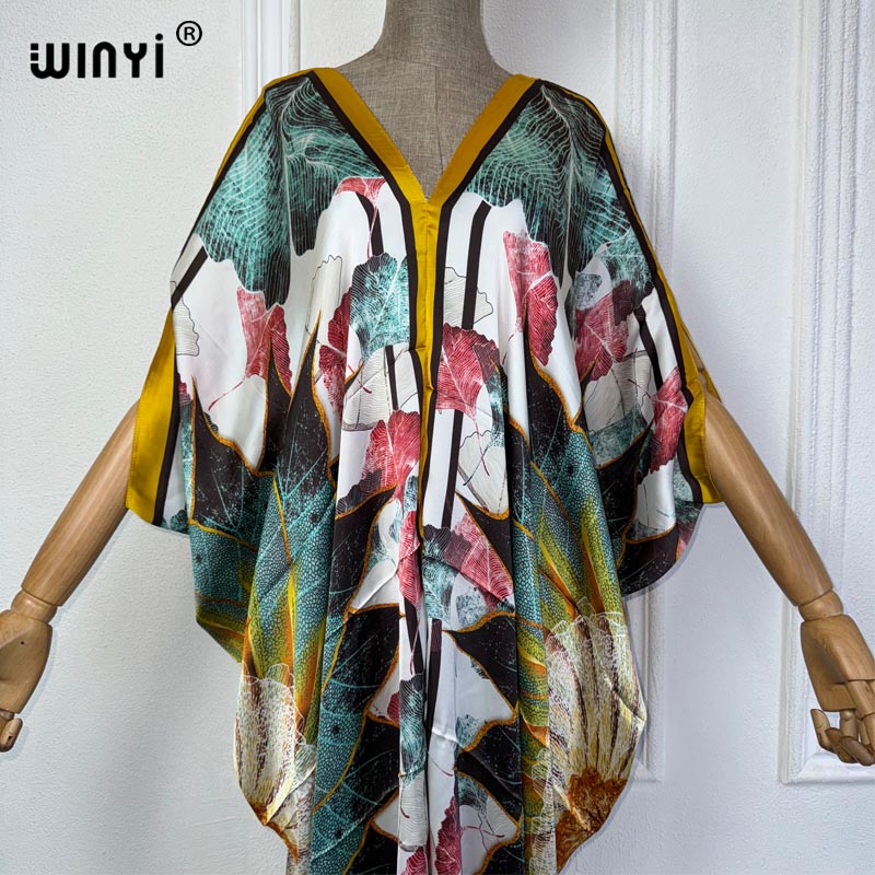 WINYI Summer african V-neck dr - Robe Silk Women review and price