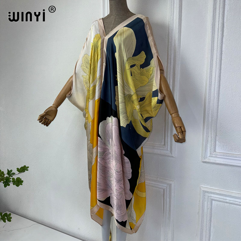 WINYI Summer african V-neck dr - Robe Silk Women review and price