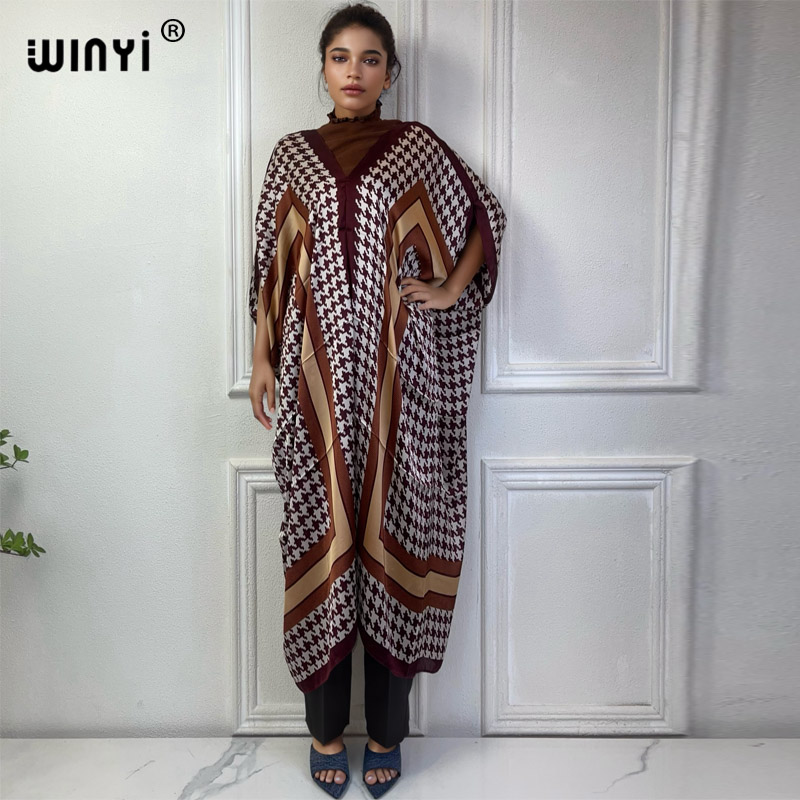 WINYI Summer african V-neck dr - Robe Silk Women review and price